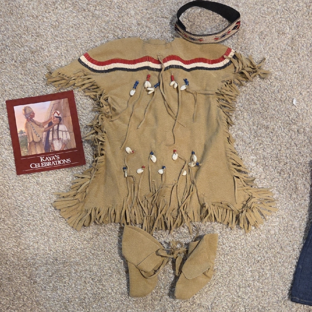 American Girl Tan Fringe Doll Outfit